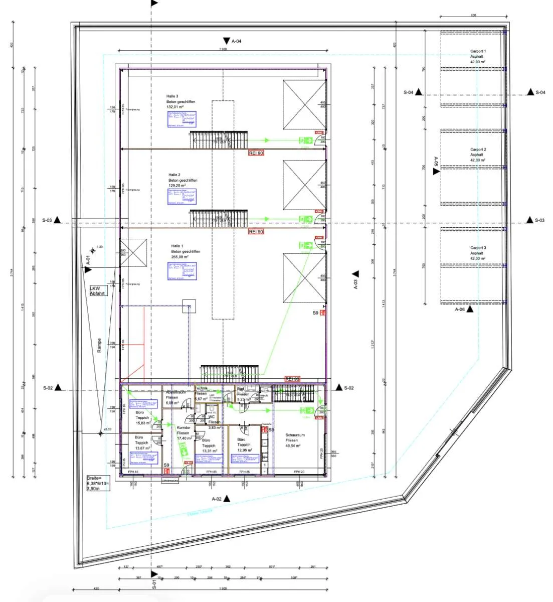 Lager / Halle Gewerbegebiet Sooß // ERSTBEZUG NEUBAU - Ansicht 3