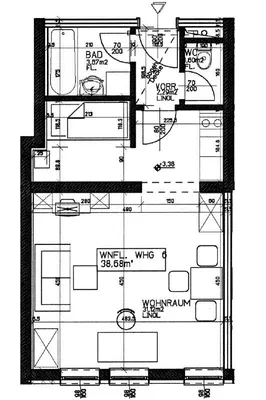 Wohnung mieten in Horn – 38,68 m², € 607 – Bild 4 von 4