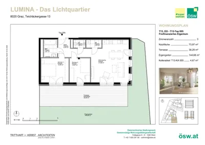 3-Zimmer-Wohnung kaufen in Graz – 73,97 m², € 367.000 – Bild 2 von 11