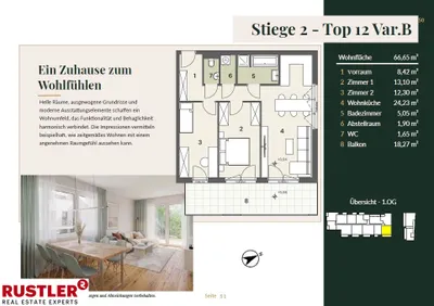 3-Zimmer-Wohnung kaufen in Mödling – 66,74 m², € 401.000 – Bild 6 von 8
