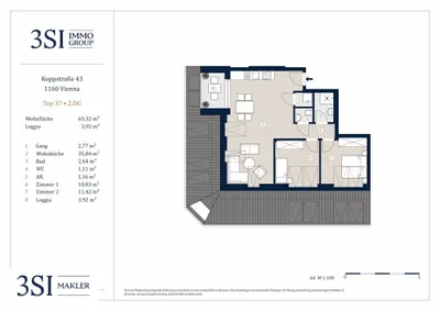 3-Zimmer-Wohnung kaufen in Wien – 65,32 m², € 450.000 – Bild 14 von 14