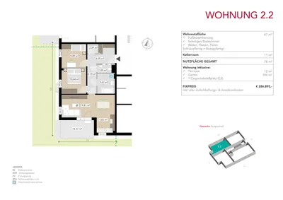 3-Zimmer-Wohnung kaufen in Graz-Umgebung – 67 m², € 286.895 – Bild 2 von 9