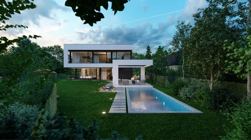 BAUBEWILLIGTES Grundstück in Traumlage Nähe Wien! I Einreichpläne bereits vorhanden I Villa mit 5 Zimmern möglich I Pool und Sauna I Garage - Ansicht 3