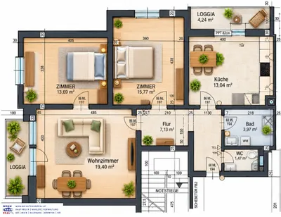 3-Zimmer-Wohnung kaufen in Wels – 74,5 m², € 195.000