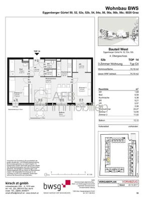 3-Zimmer-Wohnung mieten in Graz – 74,19 m², € 909 – Bild 15 von 15