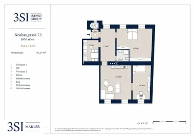 3-Zimmer-Wohnung kaufen in Wien – 79,38 m², € 529.000 – Bild 13 von 13