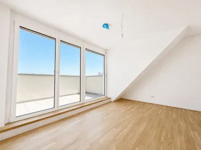 Erstbezug: Moderne 2-Zi-DG-Wohnung mit Balkon, Klimaanlage & Aufzug in 1100 Wien! – Bild 3