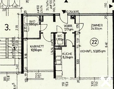 2-Zimmer-Wohnung mieten in Wien – 55 m², € 980 – Bild 2 von 3