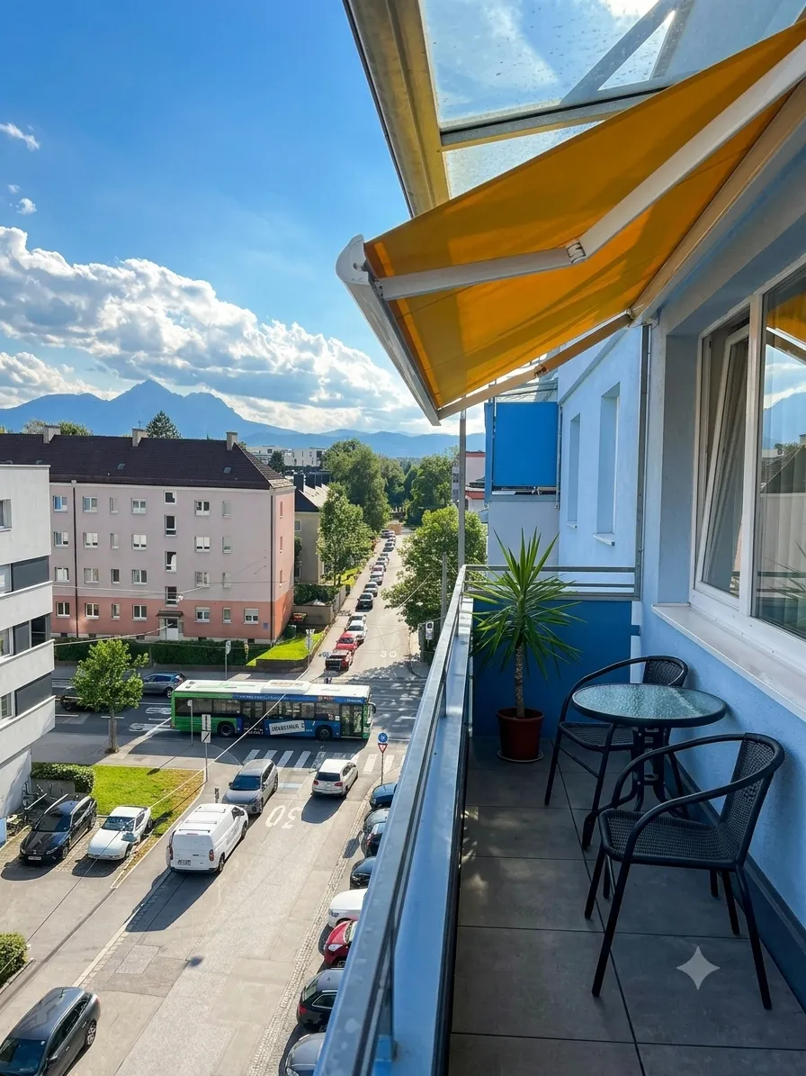 Helle 3-Zimmer-Wohnung im obersten Stockwerk - nähe LKH - ab 01.10. verfügbar - Ansicht 2