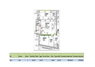 3-Zimmer-Wohnung kaufen in Wien – 91,51 m², € 529.000 – Bild 2 von 2