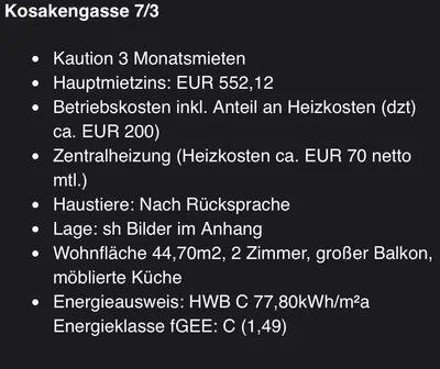 2-Zimmer-Wohnung mieten in Graz – 44 m², € 552 – Bild 12 von 12