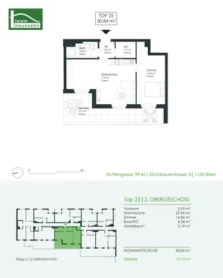 2-Zimmer-Wohnung mieten in Wien – 50,84 m², € 1.079 – Bild 15 von 15