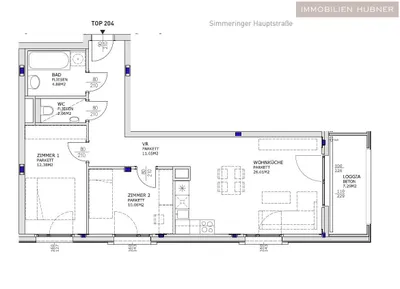 3-Zimmer-Wohnung mieten in Wien – 70 m², € 1.354 – Bild 8 von 10