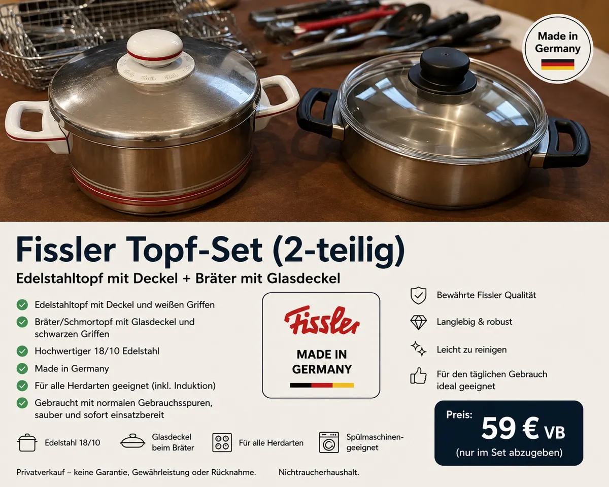 Fissler Topf-Set (2-teilig), € 59,- (1120 Wien)