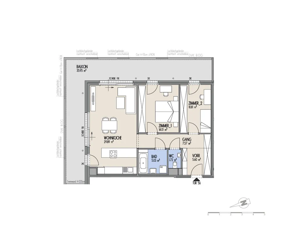 Wohnung – Wien, Oberes Hausfeld, Aspern - Ansicht 2