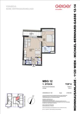 2-Zimmer-Wohnung kaufen in Wien – 49,28 m², € 367.000 – Bild 2 von 9