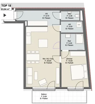 2-Zimmer-Wohnung kaufen in Graz – 63,6 m², € 458.000 – Bild 10 von 11
