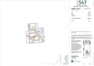 2-Zimmer-Wohnung kaufen in Wien – 45,12 m², € 249.000