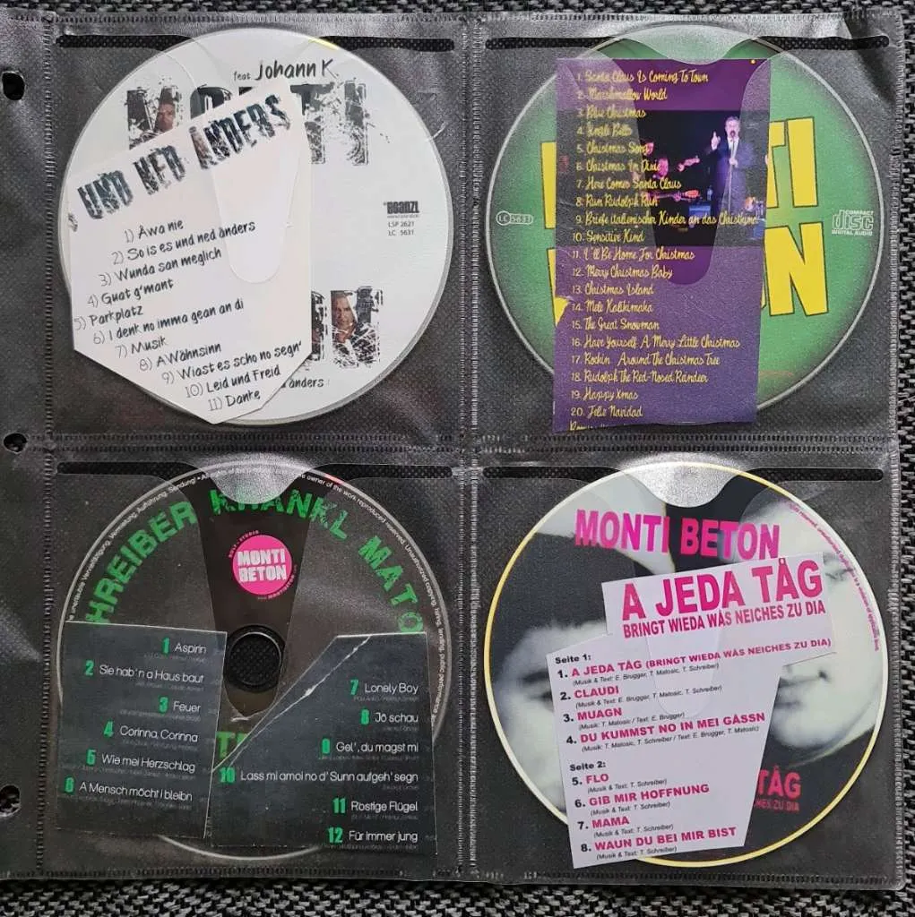 10 CD's Monty Beton oft mit Johann K (Hans Krankl)