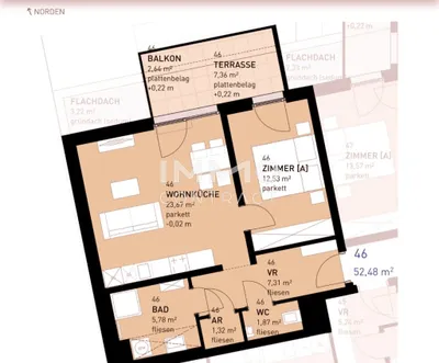 2-Zimmer-Wohnung kaufen in Wien – 52,48 m², € 329.500 – Bild 13 von 13