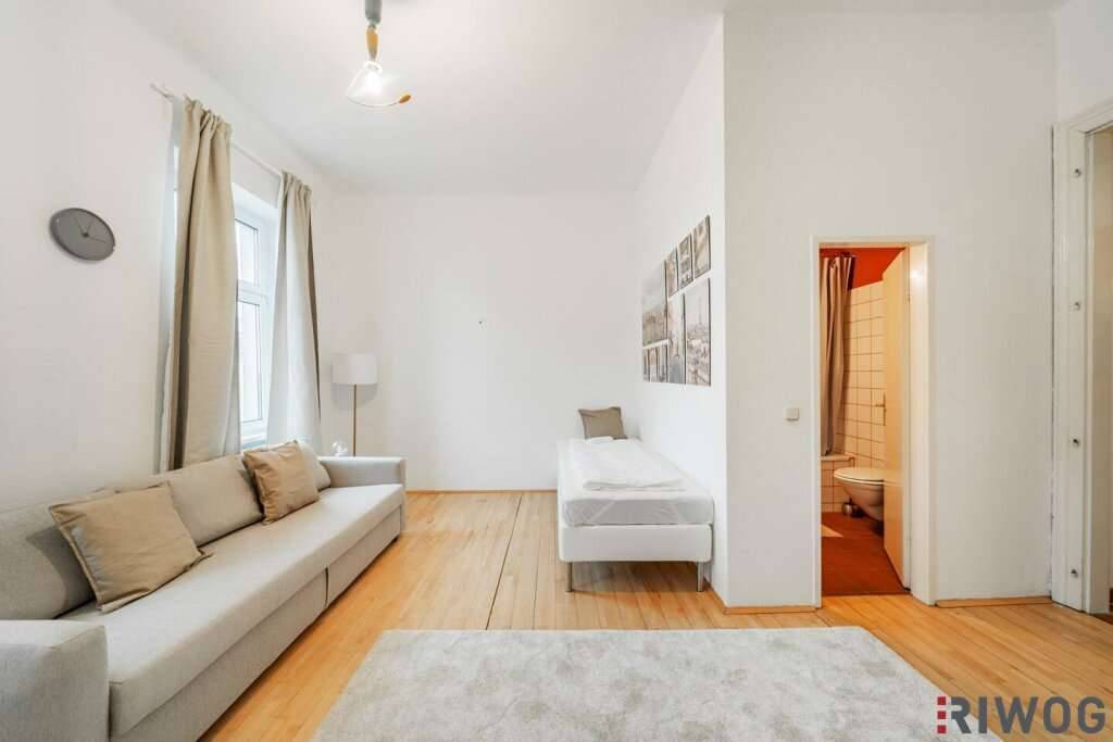 RETRO-CHIC II 2 ZIMMER ALTBAUWOHNUNG II 2. OG MIT LIFT II ca. 63m² EIGENGARTEN II AIRBNB oder SELBST EINZIEHEN II SOFORT NUTZBAR II NÄHE U6/AKH/VOLKSOPER/WUK - Ansicht 2