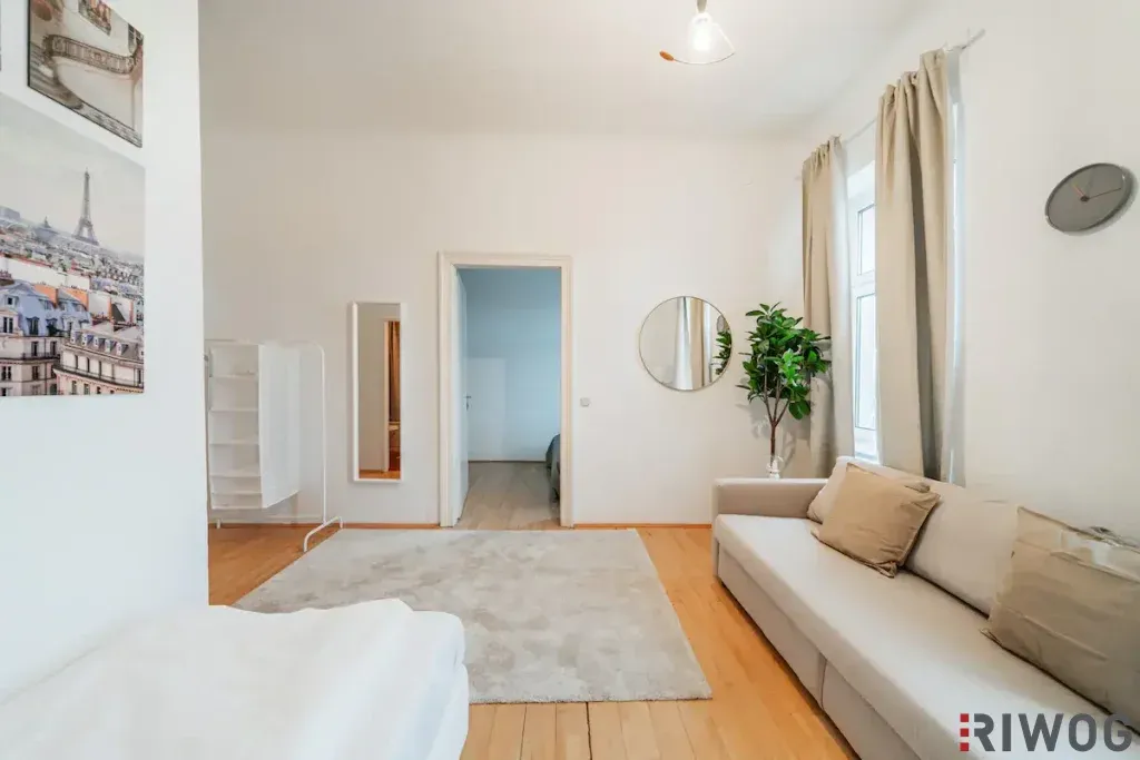 RETRO-CHIC MIT GARTEN II 2 ZIMMER ALTBAUWOHNUNG II 2. OG MIT LIFT II ca. 63m² EIGENGARTEN II AIRBNB oder SELBST EINZIEHEN II SOFORT NUTZBAR II NÄHE U6/AKH/VOLKSOPER/WUK - Ansicht 2