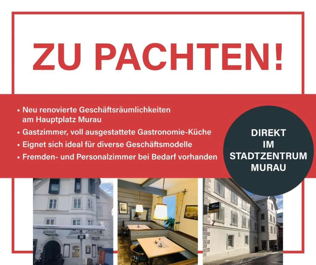Traditionsreiches Gasthaus mit Terrasse am Murauer Hauptplatz - bereit für den Neustart in die Sommersaison! - Ansicht 2