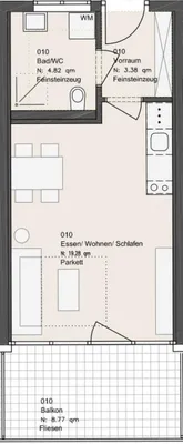 1-Zimmer-Wohnung kaufen in Graz – 27 m², € 134.900 – Bild 8 von 8