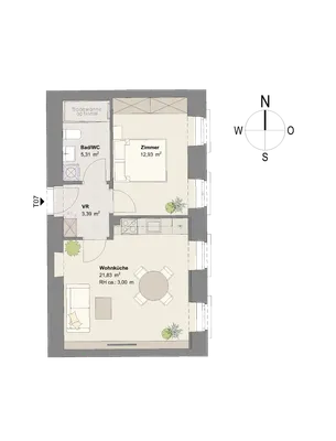 2-Zimmer-Wohnung kaufen in Wien – 43,46 m², € 340.300 – Bild 7 von 7