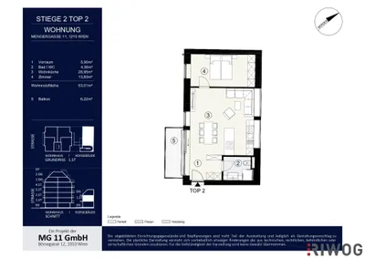 2-Zimmer-Wohnung kaufen in Wien – 53,01 m², € 300.000 – Bild 9 von 9