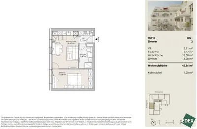 2-Zimmer-Wohnung kaufen in Wien – 42,16 m², € 220.000 – Bild 20 von 20