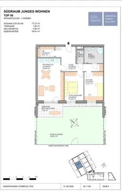 3-Zimmer-Wohnung mieten in Neunkirchen – 77,37 m², € 901 – Bild 2 von 2