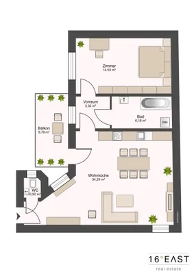 2-Zimmer-Wohnung kaufen in Wien – 59,78 m², € 379.000 – Bild 16 von 16