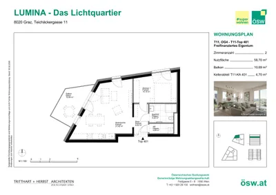 2-Zimmer-Wohnung kaufen in Graz – 58,7 m², € 276.000 – Bild 11 von 11
