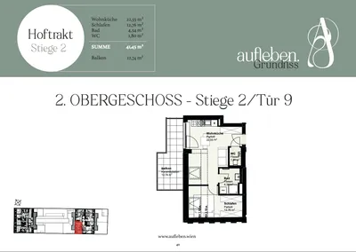 2-Zimmer-Wohnung mieten in Wien – 44 m², € 1.150 – Bild 49 von 50