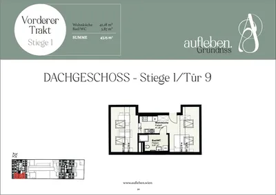 2-Zimmer-Wohnung mieten in Wien – 44 m², € 1.150 – Bild 46 von 50