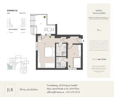 2-Zimmer-Wohnung kaufen in Villach Land – 43,65 m², € 328.071 – Bild 3 von 21