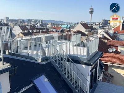 *Superprojekt: ''Über den Baumwipfeln" *TOP 53* 4,5 Zimmer mit SUPER-PANORAMA-DACHTERRASSE + 360° WIEN-BLICK + EXTRA BALKON