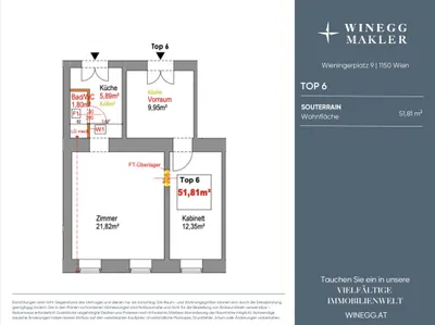 2-Zimmer-Wohnung kaufen in Wien – 51,81 m², € 129.000 – Bild 17 von 17