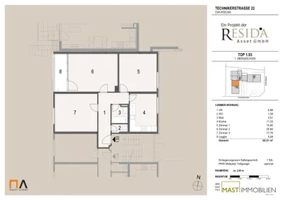3-Zimmer-Wohnung kaufen in Mödling – 85,31 m², € 299.000 – Bild 13 von 13