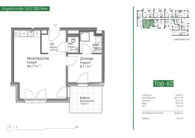 2-Zimmer-Wohnung mieten in Wien – 49 m², € 979 – Bild 9 von 15