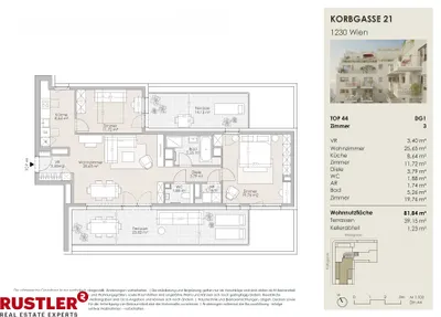 3-Zimmer-Wohnung kaufen in Wien – 81,84 m², € 619.500 – Bild 9 von 9