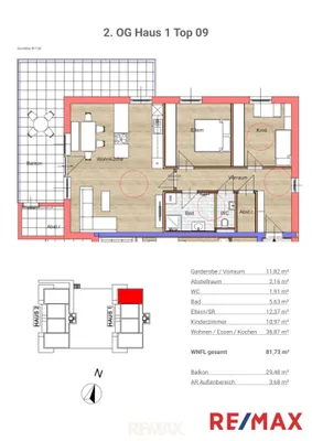 3-Zimmer-Wohnung mieten in Grieskirchen – 81,73 m², € 1.158 – Bild 11 von 11