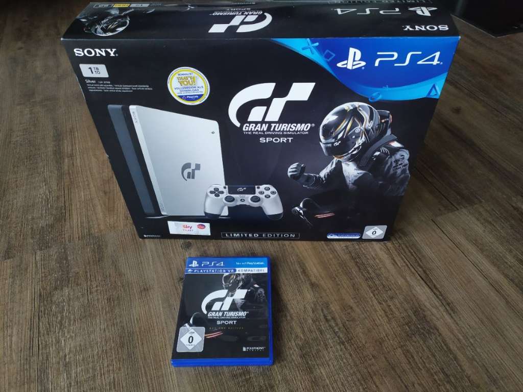 PS4 Gran Turismo Limited OVP + VR-Brille OVP + Aim-Controller + Spiele (gratis Versand)