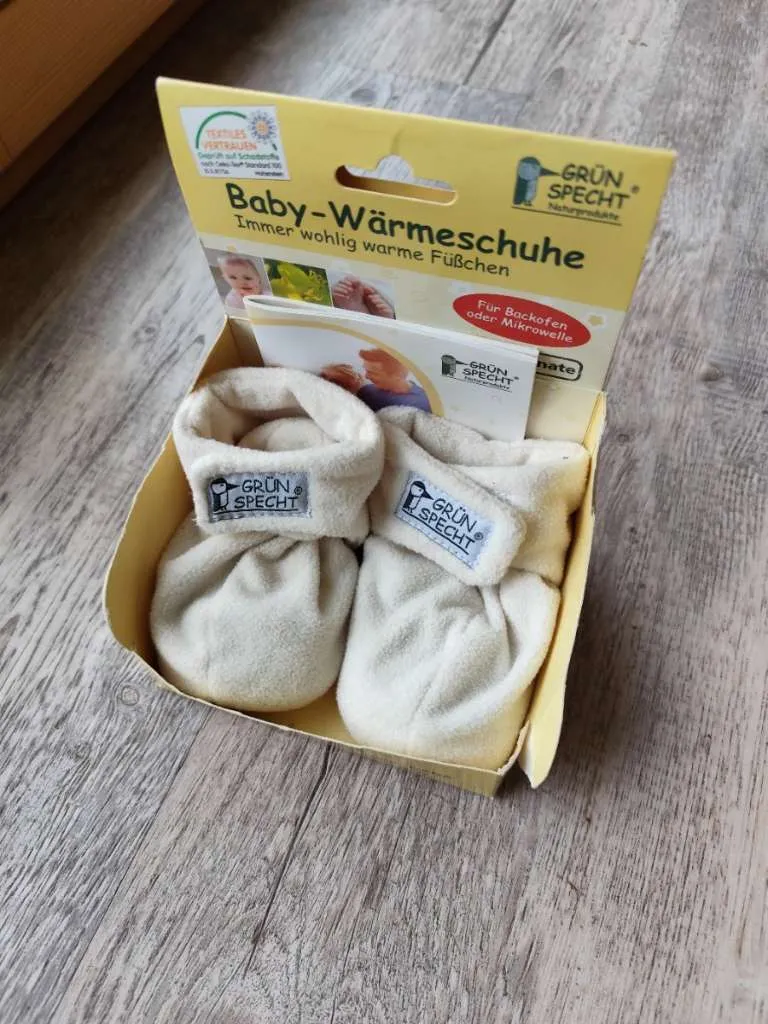 Grünspecht Baby Wärmeschuhe