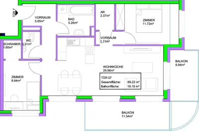 3-Zimmer-Wohnung kaufen in Wien – 69,22 m², € 331.407 – Bild 13 von 13