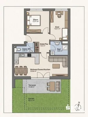3-Zimmer-Wohnung kaufen in Innsbruck-Land – 67,27 m², € 395.000 – Bild 10 von 10