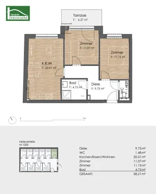 Immobilie kaufen in Wien – 58,21 m², € 342.000 – Bild 32 von 32