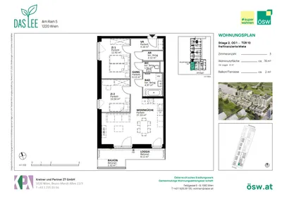 3-Zimmer-Wohnung mieten in Wien – 78,08 m², € 1.468 – Bild 2 von 6