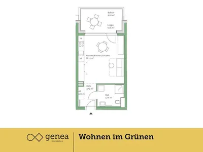 1-Zimmer-Wohnung kaufen in Graz – 33,05 m², € 180.000 – Bild 2 von 16
